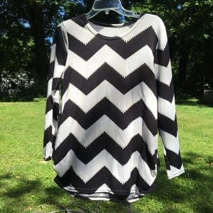 Black and white long sleeve